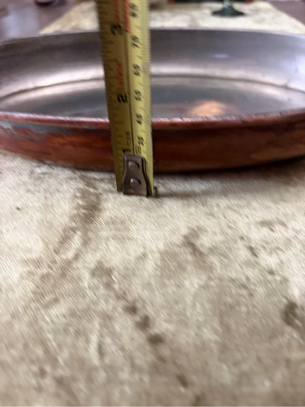 Copper-Tone Sauté Pan with Brass Handle